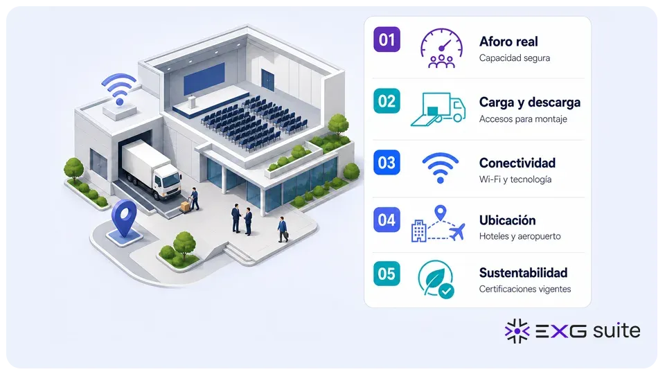Checklist para elegir recinto de evento