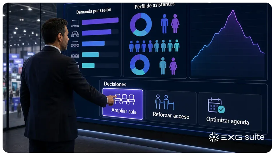 Decisiones basadas en datos de asistentes