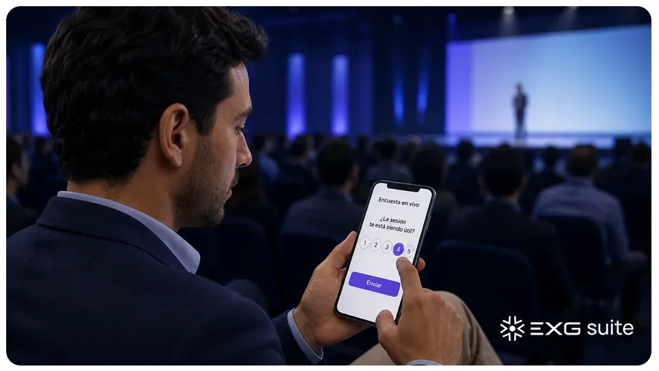 Encuesta en vivo respondida desde el celular