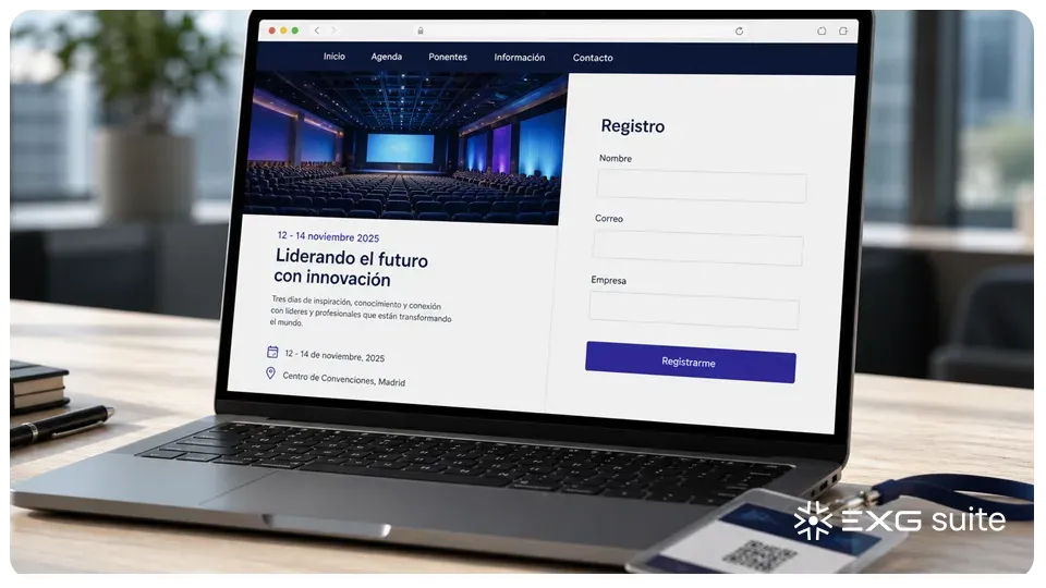 Formulario de registro embebido en sitio propio