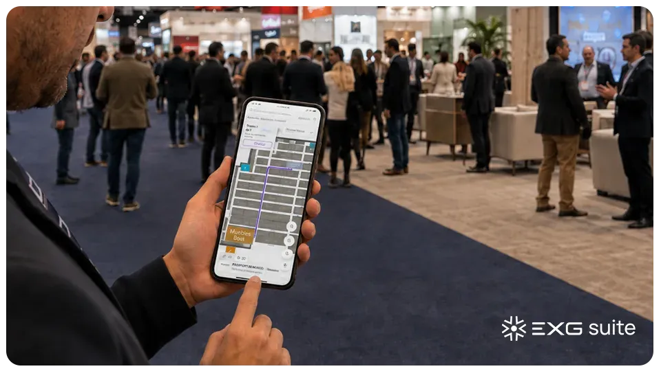 Recorridos personalizados de visitantes en un evento