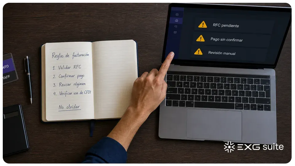 Reglas de administración documentadas informalmente
