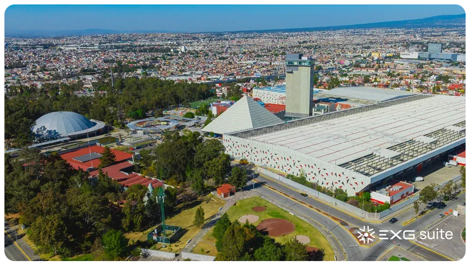 Vista aérea Centro Expositor Puebla