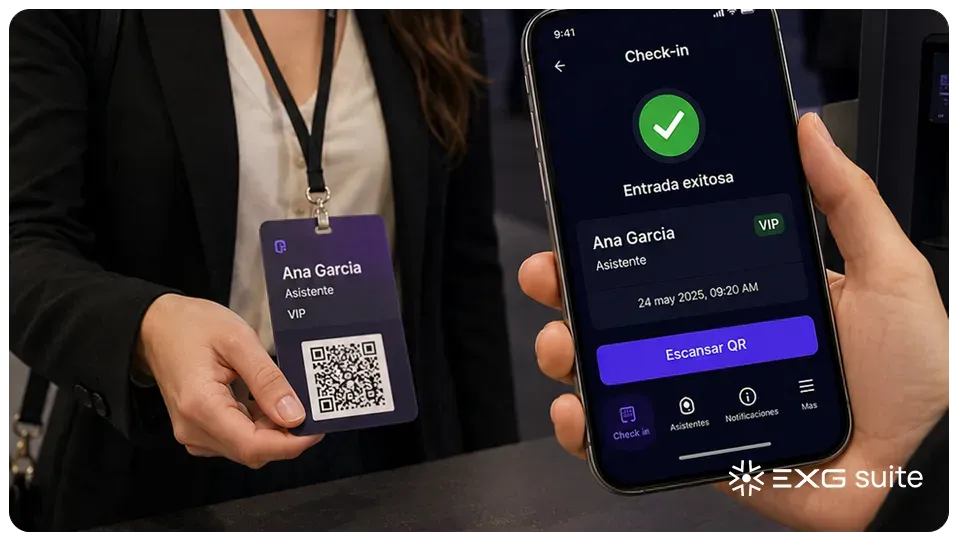 Control de acceso con gafete QR